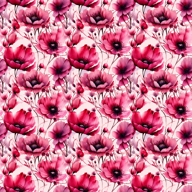 Futterstoff Berry Bloom | wasserabweisend | 50 x 80 cm
