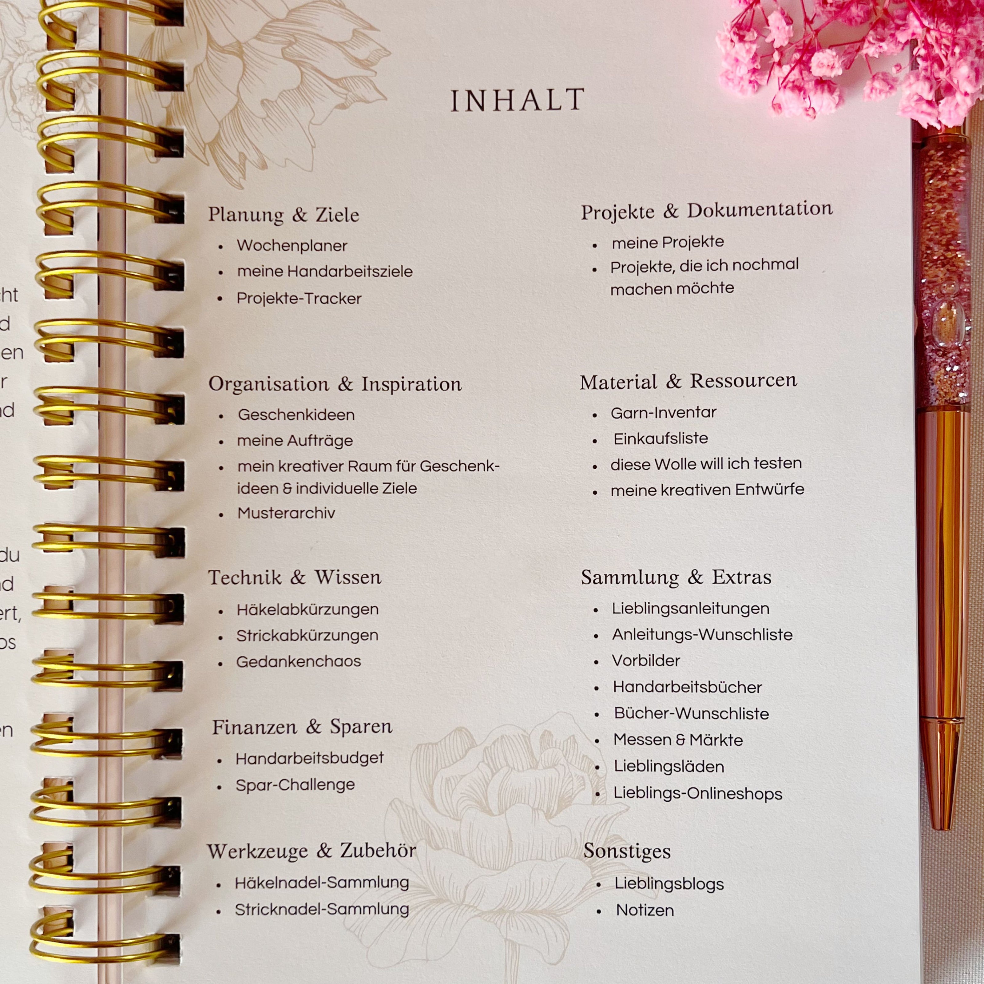 Handarbeitsplaner für Häkeln & Stricken