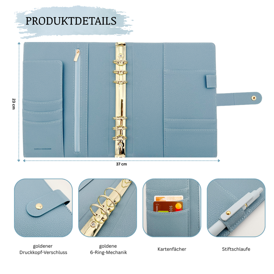 B-Ware | A5 Binder mit goldenen Ringen - Auslaufmodell