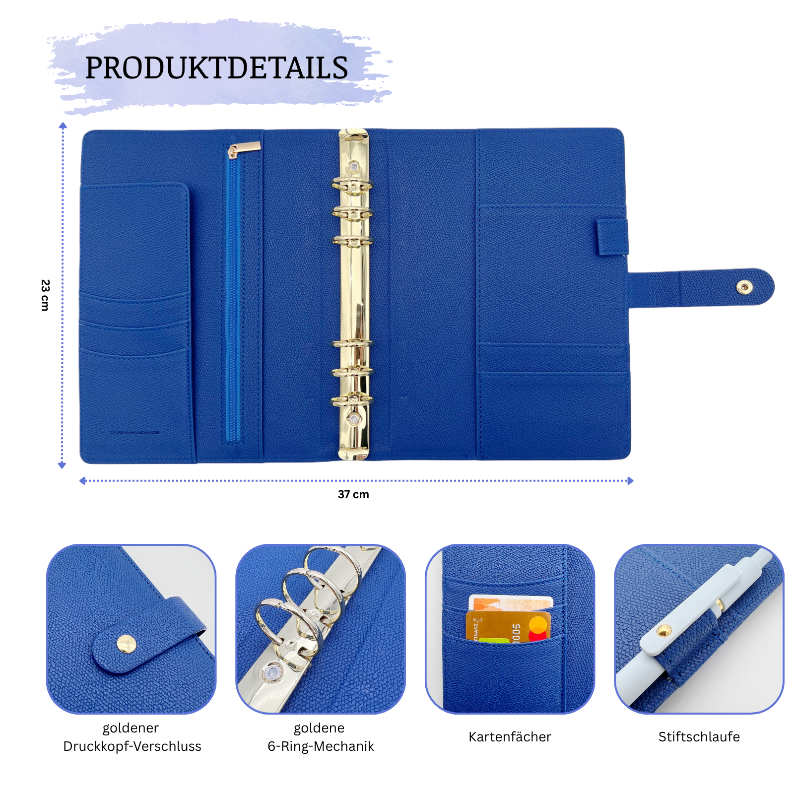 B-Ware | A5 Binder mit goldenen Ringen - Auslaufmodell