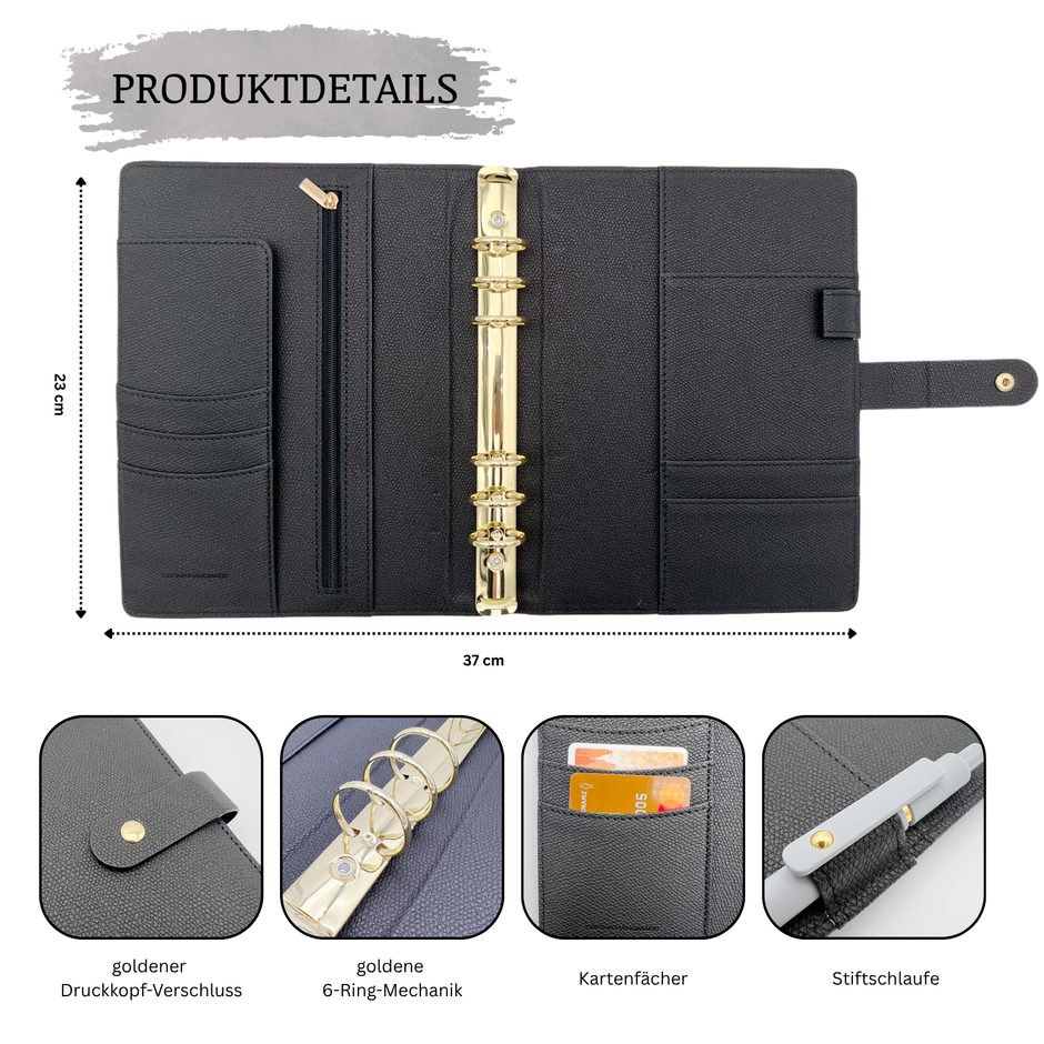 B-Ware | A5 Binder mit goldenen Ringen - Auslaufmodell