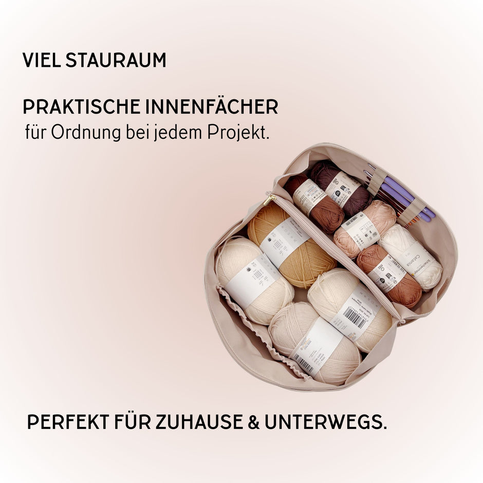 Projekttasche für Häkeln & Stricken
