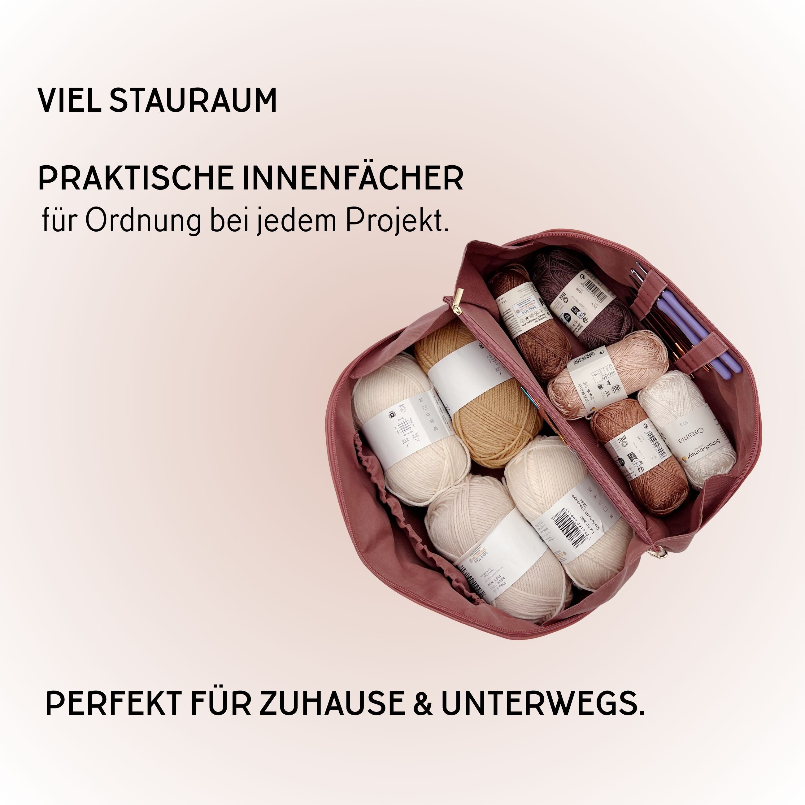 Projekttasche für Häkeln & Stricken