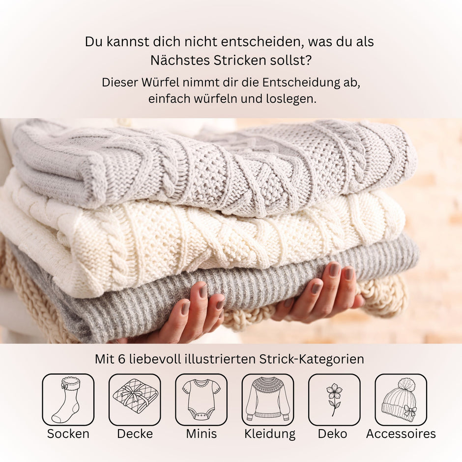 Würfel Entscheidungshilfe für Handarbeitsprojekte